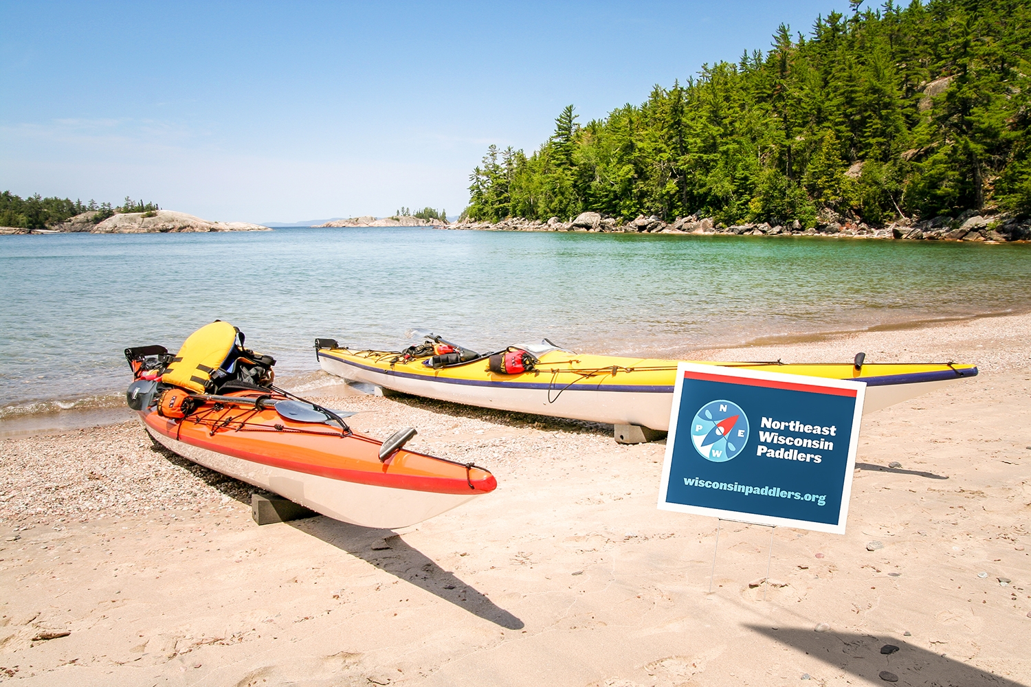 Kayaks in Lake Superior Provincial Park
